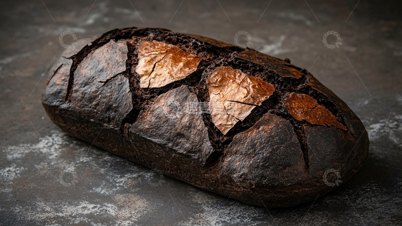 高清大图下载【趣麦麦图】黑麦欧包