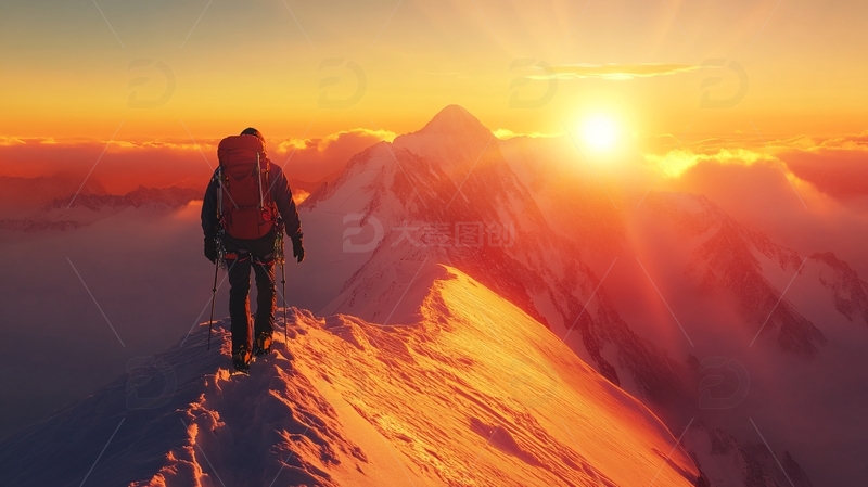 登顶成功拼搏进取征程5