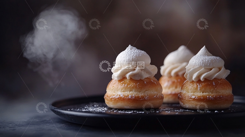 高清大图下载【趣麦麦图】高清鲜奶泡芙