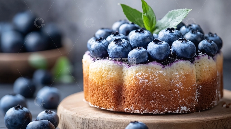 高清大图下载【趣麦麦图】蓝莓新鲜水果酥1