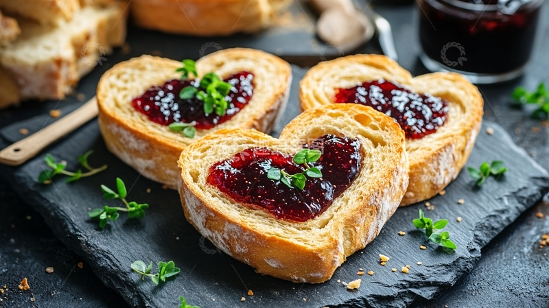 高清大图下载【趣麦麦图】果酱面包果酱吐司