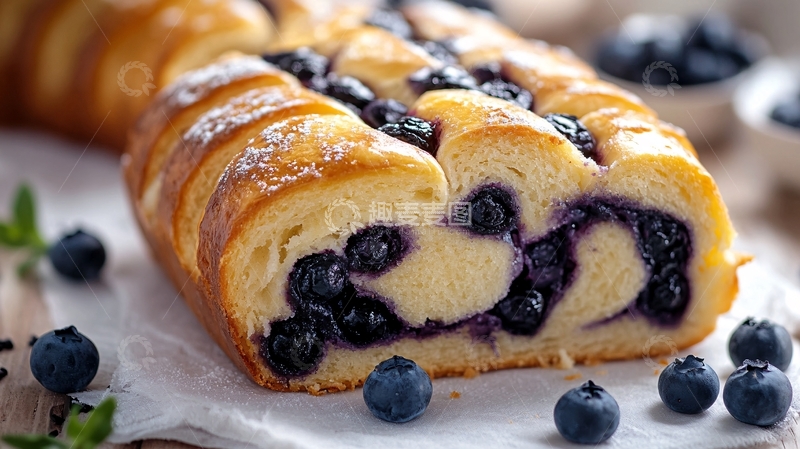 高清大图下载【趣麦麦图】夹心蓝莓吐司3