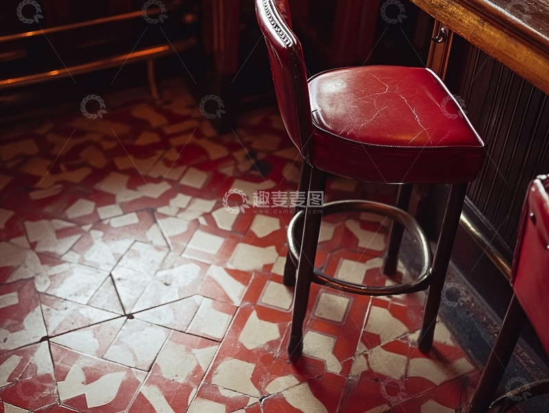 高清大图下载【趣麦麦图】餐厅吧台巴凳特写1