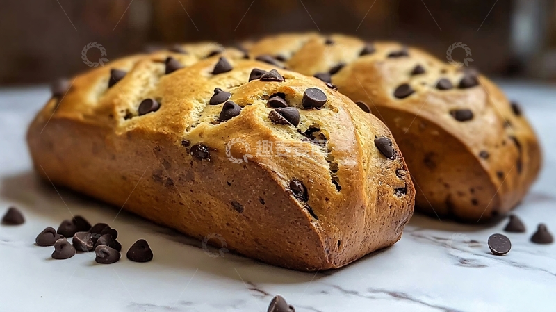 高清大图下载【趣麦麦图】美味面包巧克力豆2