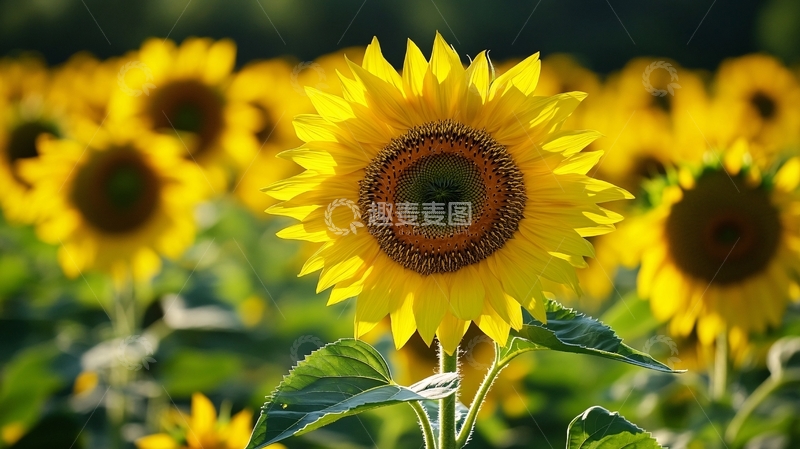 高清大图下载【趣麦麦图】单朵向日葵壁纸1