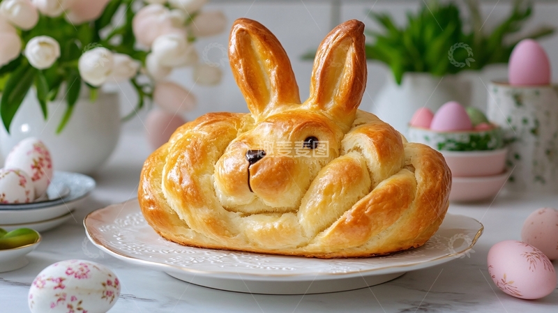 高清大图下载【趣麦麦图】兔兔面包1