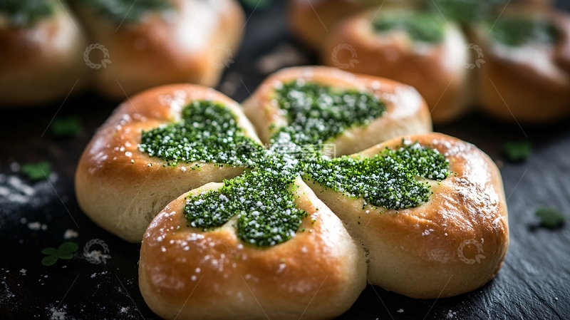 高清大图下载【趣麦麦图】葱花面包1