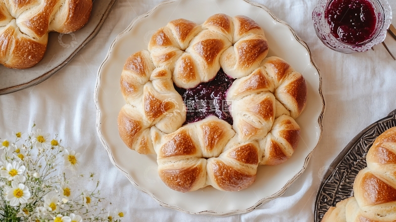 高清大图下载【趣麦麦图】花朵面包1