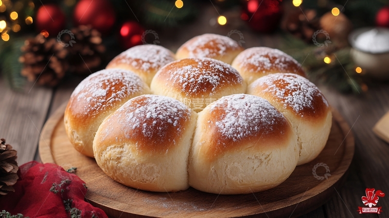 高清大图下载【趣麦麦图】圣诞节面包1