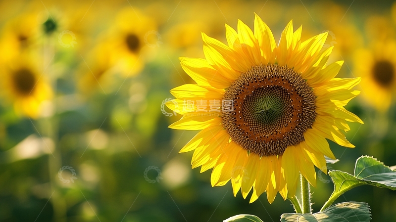 高清大图下载【趣麦麦图】-单朵向日葵壁纸