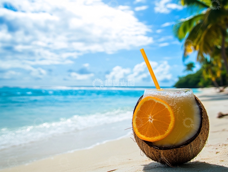 高清大图下载【趣麦麦图】加勒比海饮料