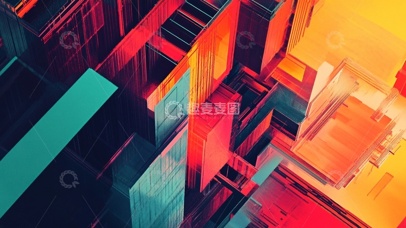 高清大图下载【趣麦麦图】高清抽象立体背景