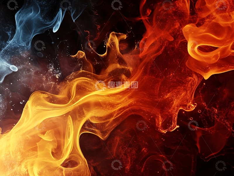 高清大图下载【趣麦麦图】五彩火焰酷炫背景