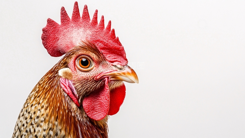 高清大图下载【趣麦麦图】鸡头白底图片