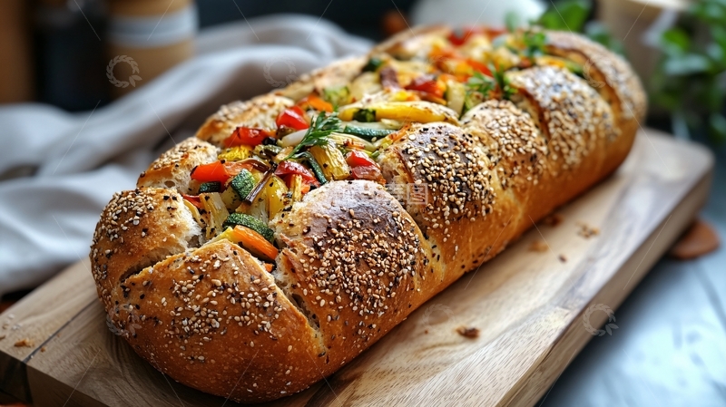 高清大图下载【趣麦麦图】水果芝士法棍