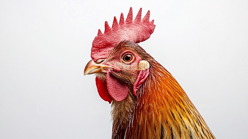 高清大图下载【趣麦麦图】鸡头白底图片1