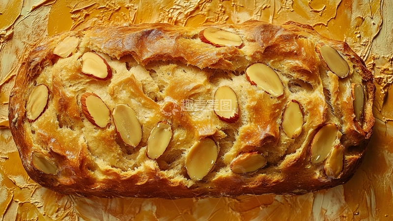 高清大图下载【趣麦麦图】杏仁片面包1