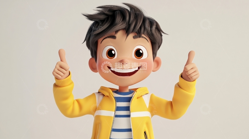高清大图下载【趣麦麦图】小核桃博士竖大拇指1