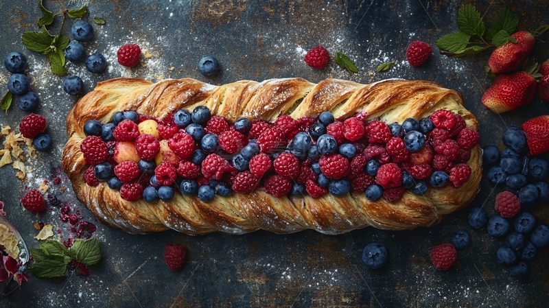 高清大图下载【趣麦麦图】蓝莓新鲜水果酥3