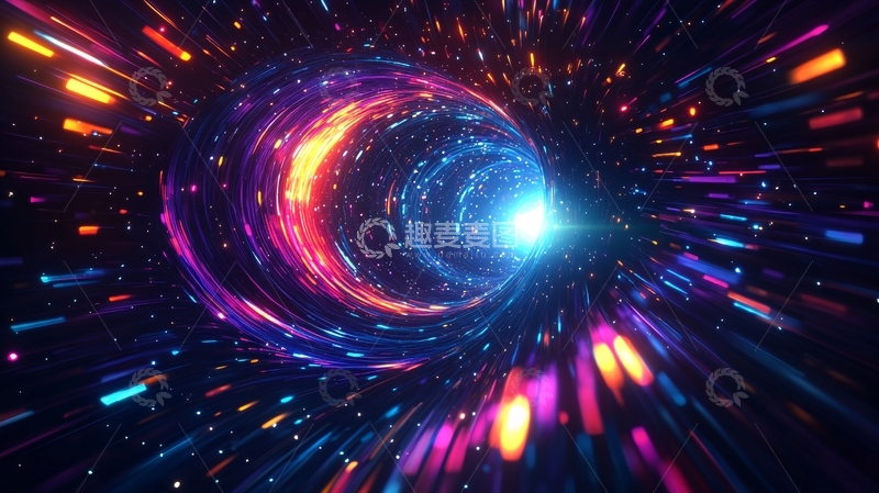 高清大图下载【趣麦麦图】光线光感旋涡元宇宙