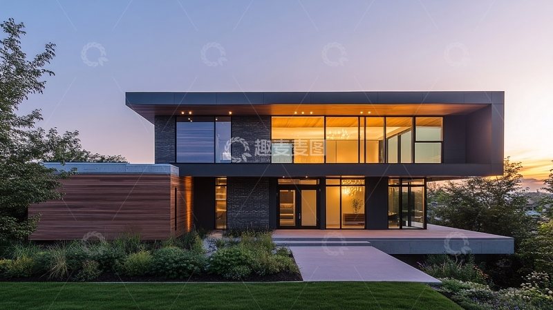 高清大图下载【趣麦麦图】现代住宅别墅设计1