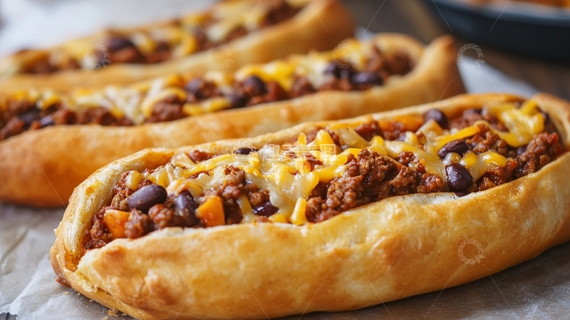 高清大图下载【趣麦麦图】肉酱面法棍