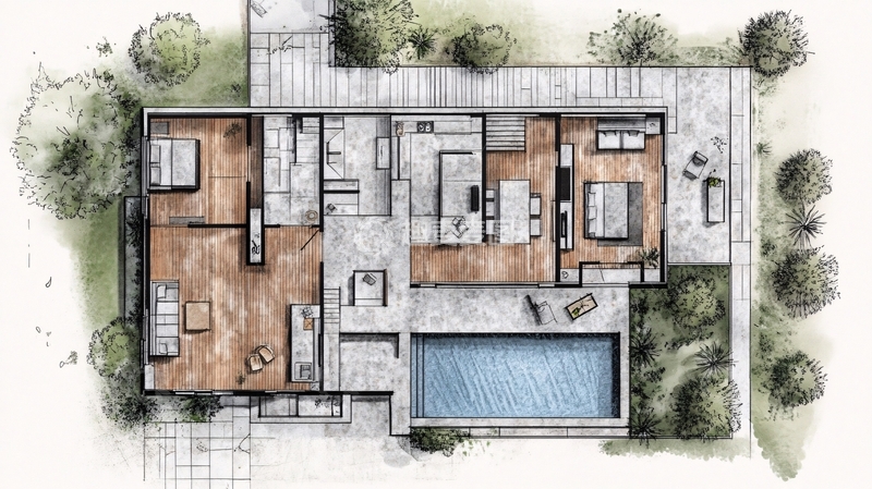 高清大图下载【趣麦麦图】-庭院平面