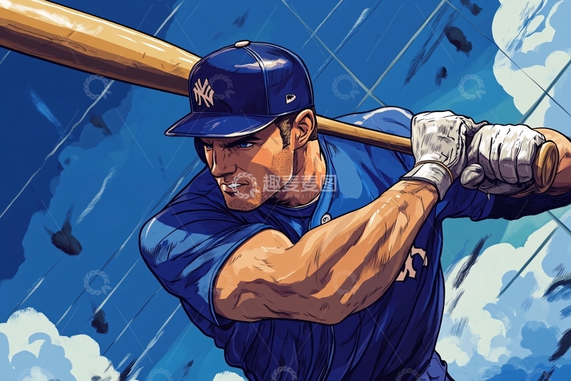 高清大图下载【趣麦麦图】棒球运动员高清图