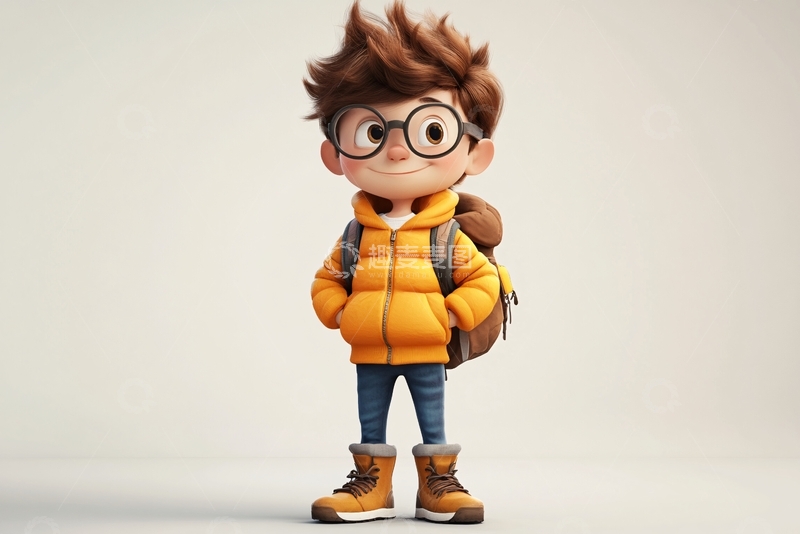 高清大图下载【趣麦麦图】帅气的卡通小男孩