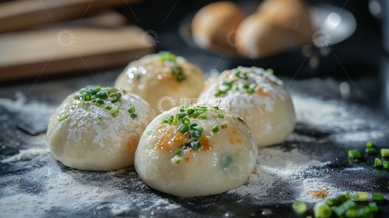 高清大图下载【趣麦麦图】生煎美食