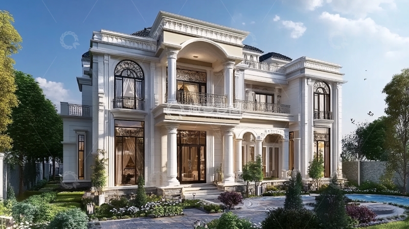 高清大图下载【趣麦麦图】法式别墅地产设计