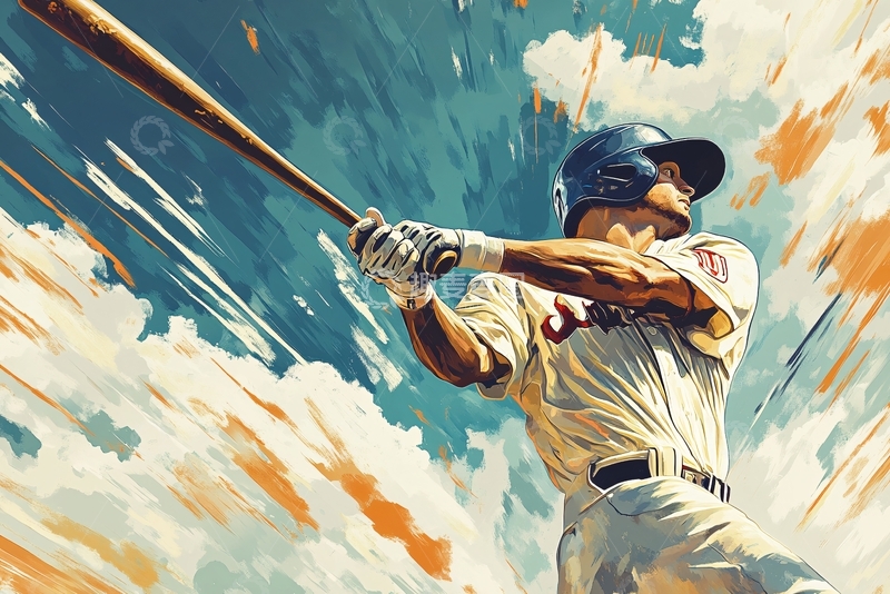 高清大图下载【趣麦麦图】棒球插画