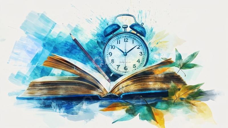 高清大图下载【趣麦麦图】时钟插画