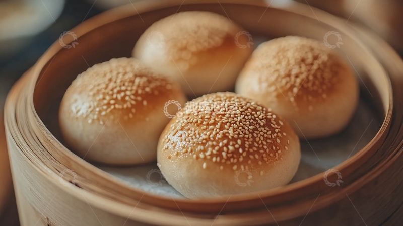 高清大图下载【趣麦麦图】芝麻小圆饼