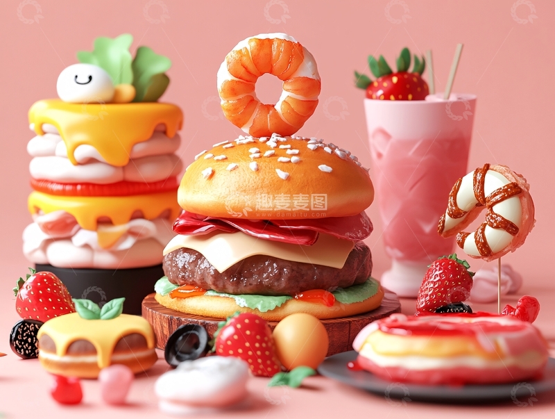 高清大图下载【趣麦麦图】甜点零食