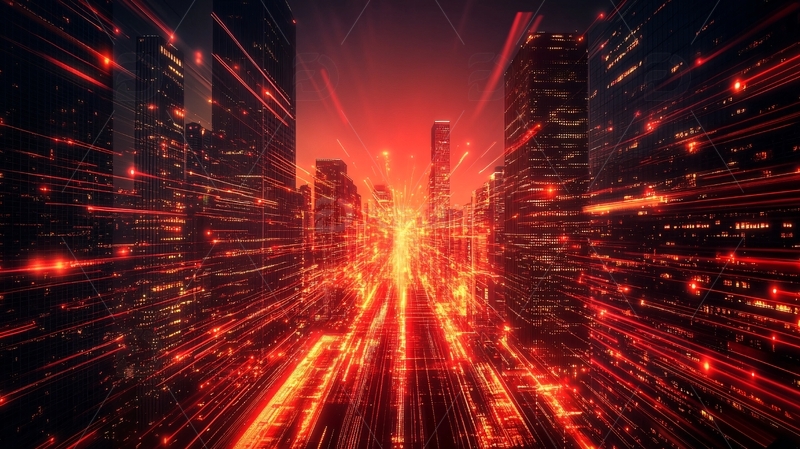 高清大图下载【趣麦麦图】现代科技城市缤纷炫彩1