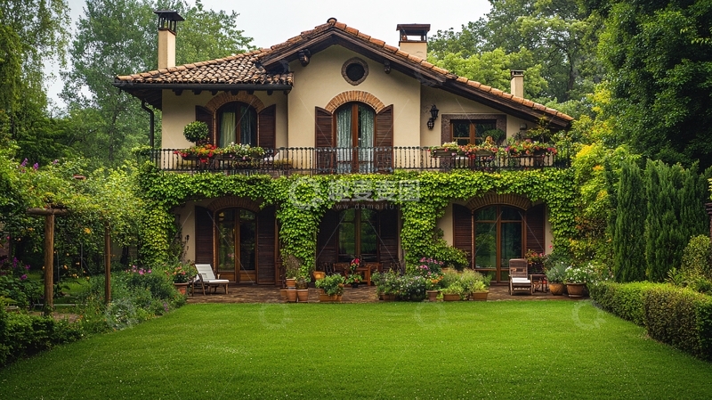 高清大图下载【趣麦麦图】独栋别墅花园别墅