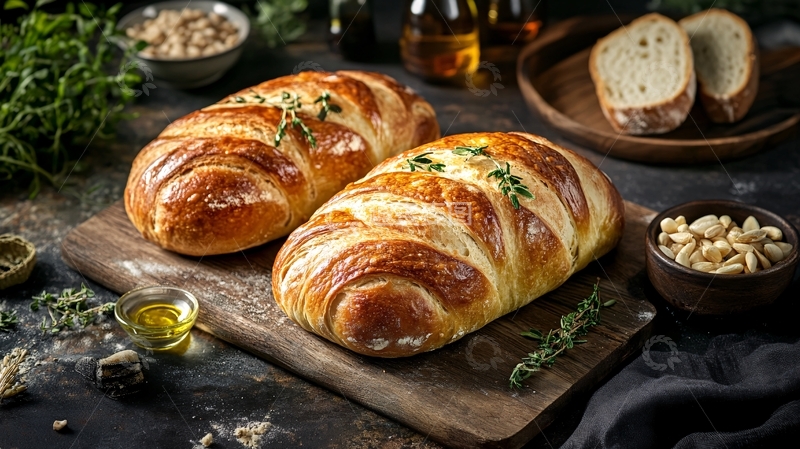 高清大图下载【趣麦麦图】烘焙食品烤箱面包11