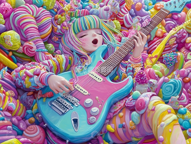 高清大图下载【趣麦麦图】彩虹糖包装插画