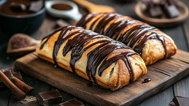 高清大图下载【趣麦麦图】巧克力瑞士卷