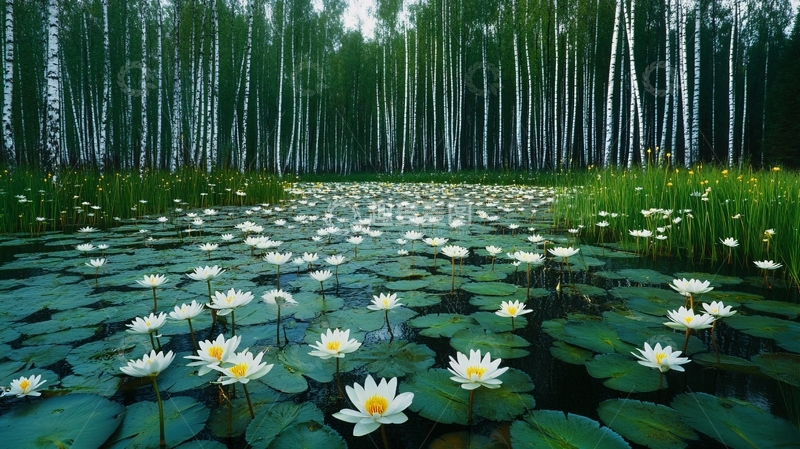 高清大图下载【趣麦麦图】荷花森林