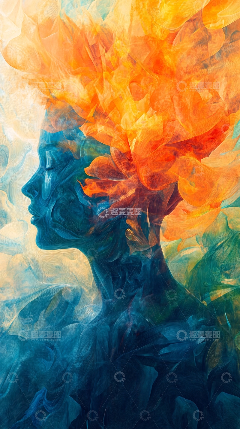 高清大图下载【趣麦麦图】人脸色块拼接装饰画2