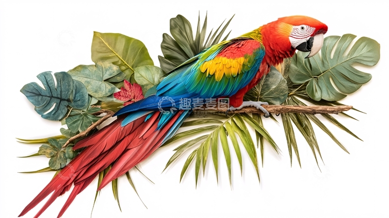 高清大图下载【趣麦麦图】立体画金刚鹦鹉2