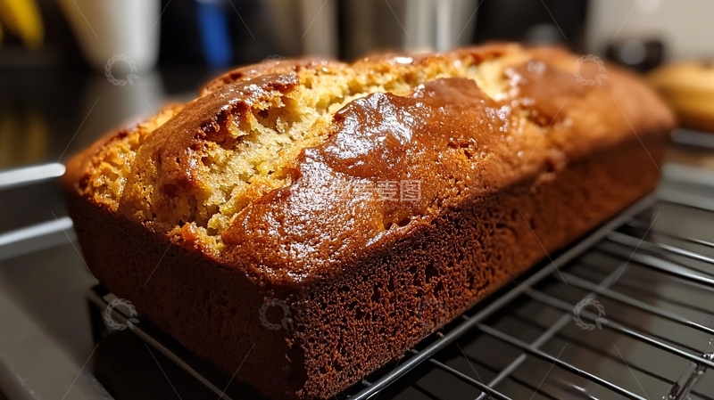 高清大图下载【趣麦麦图】香蕉磅蛋糕