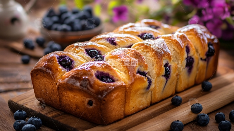 高清大图下载【趣麦麦图】夹心蓝莓吐司1