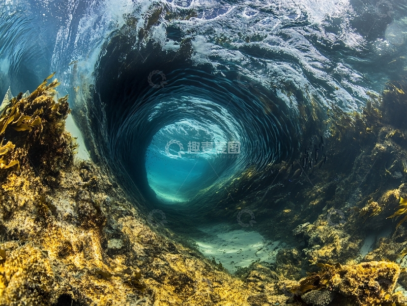 高清大图下载【趣麦麦图】海水漩涡里