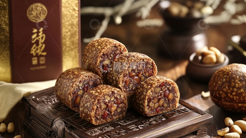 高清大图下载【趣麦麦图】麻枣包装