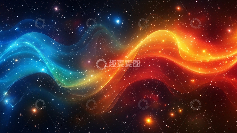 高清大图下载【趣麦麦图】梦幻浪漫线条流动