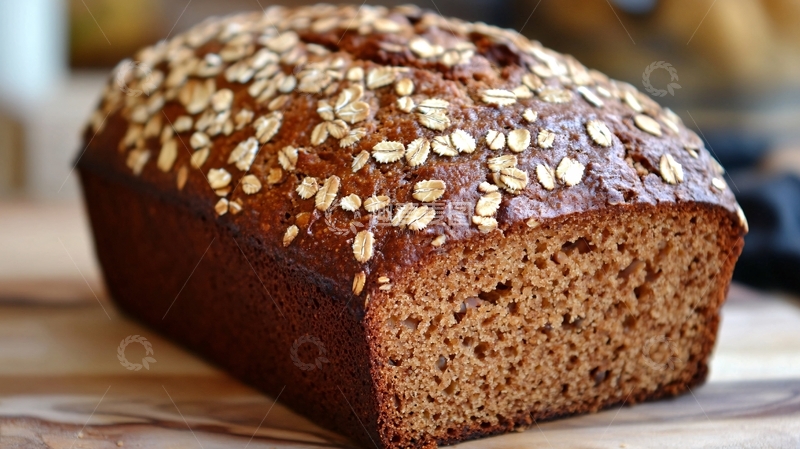高清大图下载【趣麦麦图】全麦吐司黑面包4