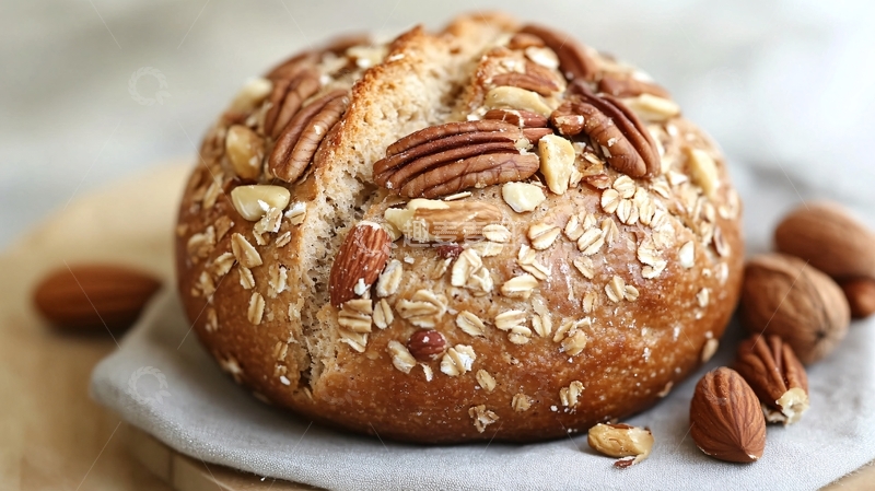 高清大图下载【趣麦麦图】坚果仁面包